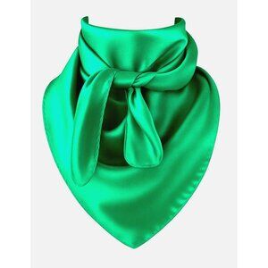 Jade Green Wild Rag Scarf 35x35 Satin Western Cowgirl Cowboy Bandana